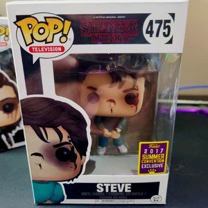 Funko Pop! Television Stranger Things Steve with Bat 2017 SDCC Figure #475